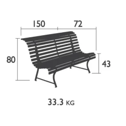 Fermob Louisiane Gartenbank 150cm| Gartenbänke