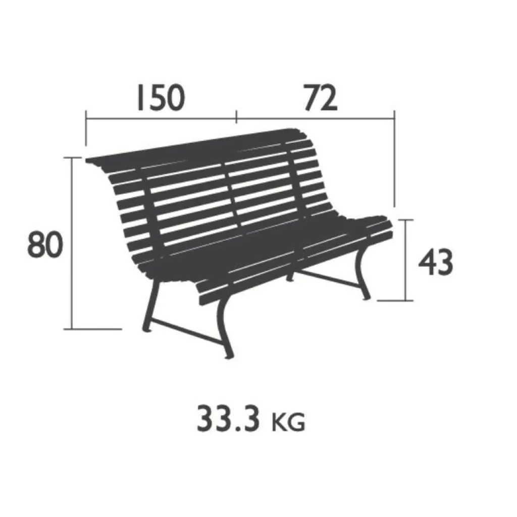 Fermob Louisiane Gartenbank 150cm| Gartenbänke