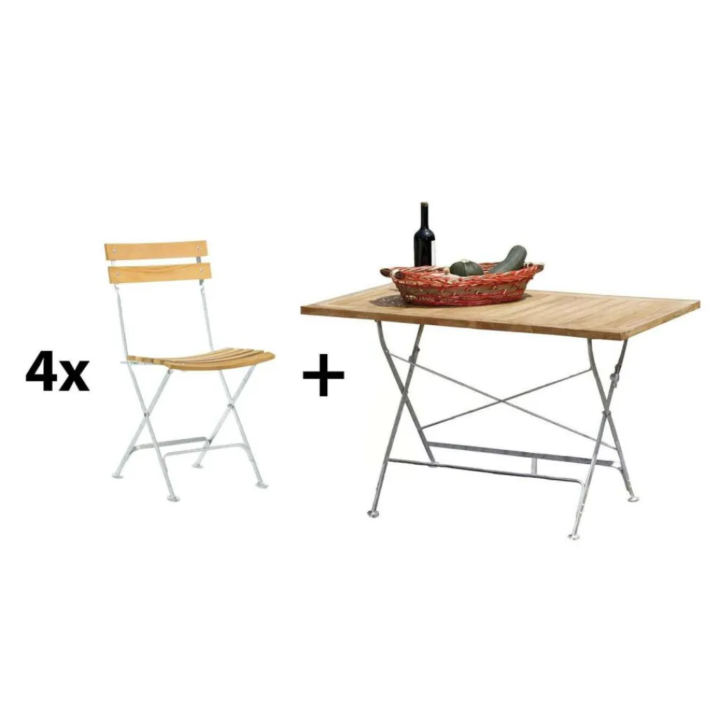 Gartenstühle|Gartentische^Jan Kurtz Lucca Teakholz Gartenset