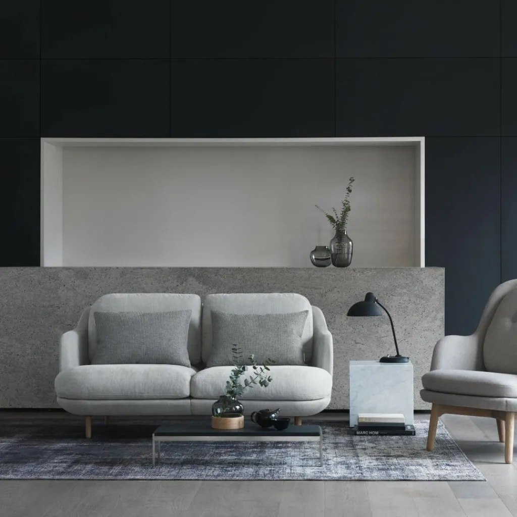 Sofas^Fritz Hansen Lune™ JH200 2-Sitzer Sofa Füße Eiche