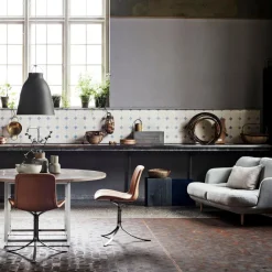 Sofas^Fritz Hansen Lune™ JH200 2-Sitzer Sofa Füße Eiche