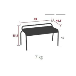 Fermob Luxembourg Gartenbank ohne Rückenlehne| Gartenbänke