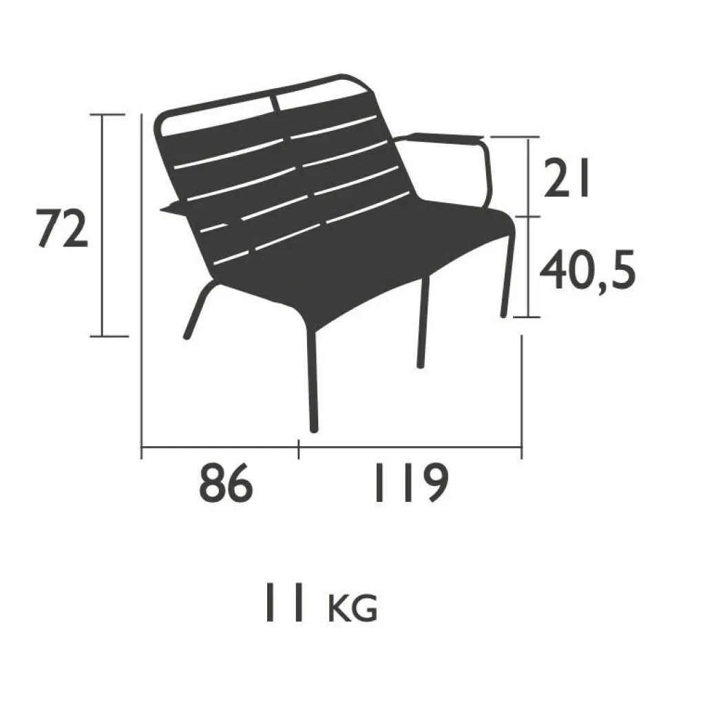 Outdoor-Sofas & Sessel^Fermob Luxembourg Tiefer Sessel Duo