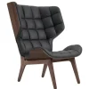 NORR 11 Mammoth Sessel Leder Gestell dunkel gebeizte Eiche| Sessel
