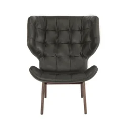 NORR 11 Mammoth Sessel Leder Gestell dunkel gebeizte Eiche| Sessel