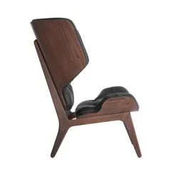 NORR 11 Mammoth Sessel Leder Gestell dunkel gebeizte Eiche| Sessel