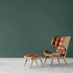 Sessel^NORR 11 Mammoth Sessel Leder Gestell Eiche natur