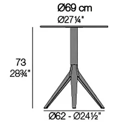 Gartentische^Vondom Mari-Sol Gartentisch Ø69cm