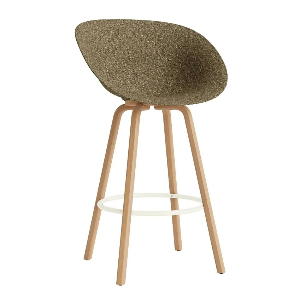 Barhocker^Normann Copenhagen Mat Barstuhl mit Armlehnen 75cm