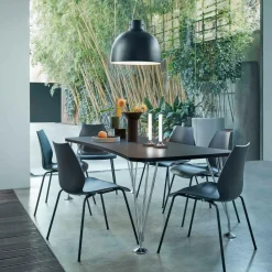 Stühle^Kartell Maui Stuhl Gestell Stahlrohr schwarz lackiert