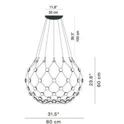 Luceplan Mesh D86 LED Pendelleuchte Ø 80cm| Pendelleuchten