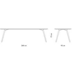 Tische^OUT Objekte unserer Tage Meyer XXLarge Esstisch 260x92x73cm