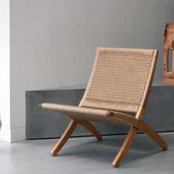 Sessel^Carl Hansen MG501 Cuba Chair klappbar mit Geflecht Papiergarn