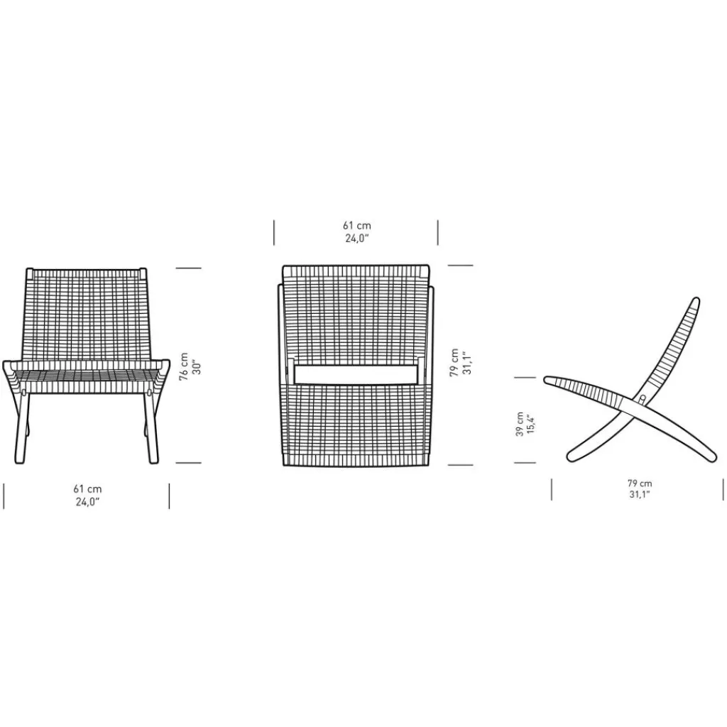 Carl Hansen MG501 Outdoor Cuba Chair klappbar| Outdoor-Sofas & Sessel