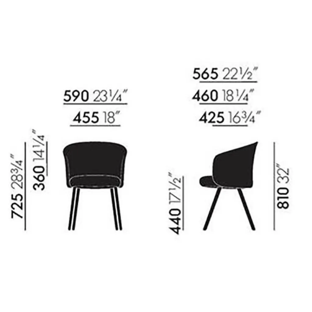 Stühle^Vitra Mikado Armlehnstuhl Gestell Aluminium