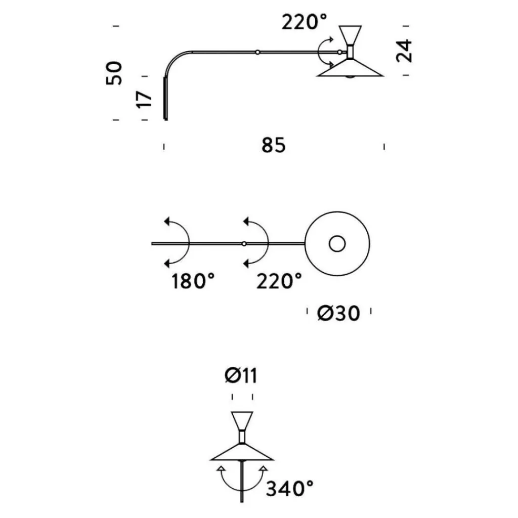 Wandleuchten^Nemo Mini Lampe de Marseille Wandleuchte