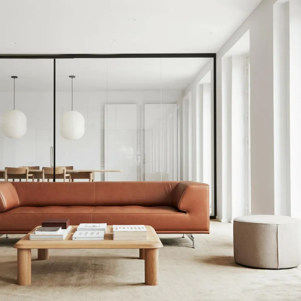 Poufs^Fredericia Mono Pouf Leinen