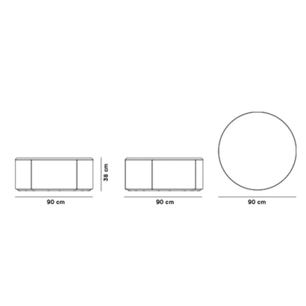 Poufs^Fredericia Mono Pouf Leinen