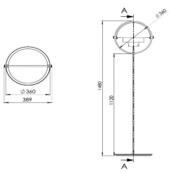 Stehleuchten^Gubi Multi-Lite Stehleuchte Gestell Chrom