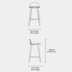 Muuto Nerd Barstuhl 65| Barhocker