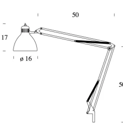 Fontana Arte Naska Large Schreibtischleuchte mit Fuß| Schreibtischleuchten