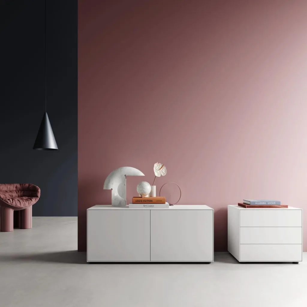 Piure Nex Pur Box Nachttisch mit 3 Schubladen 60x50x48cm| Tische