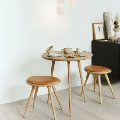 Hocker^Mater Niedriger Hocker Gestelll Eiche H 47cm