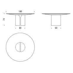 MDF Italia NVL Esstisch rund Ø180cm| Tische|Esstische