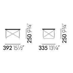 Vitra Occasional Table LTR Beistelltisch HPL basic dark| Beistelltische