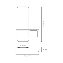 Umage One More Look Wandspiegel mit Regal| Spiegel|Spiegel