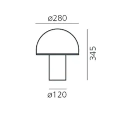 Tischleuchten^Artemide Onfale Tavolo Medio Tischleuchte