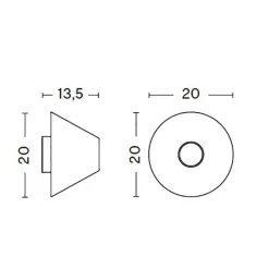 Badezimmerleuchten^HAY Ono Flush Mount Wandleuchte Ø20cm