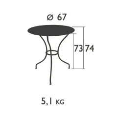 Gartentische^Fermob Opéra Gartentisch Ø 67cm
