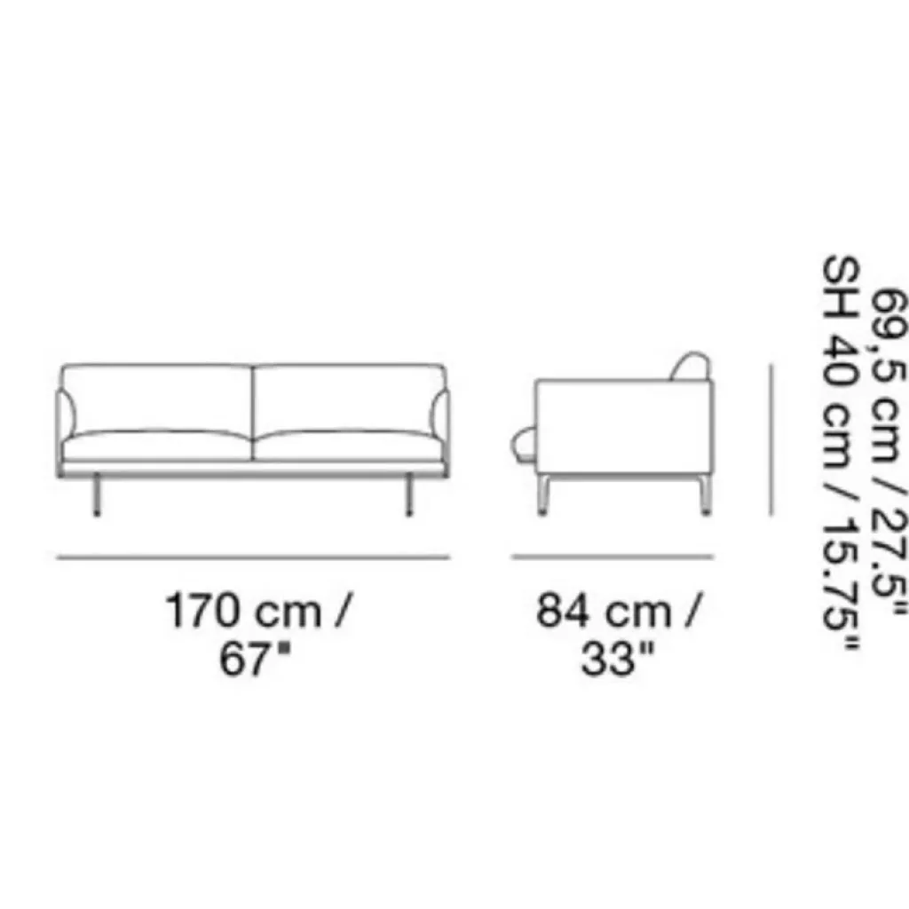 Sofas^Muuto Outline Sofa 2 Sitzer
