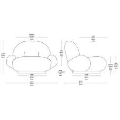 Gubi Pacha Lounge Chair mit Armlehnen| Sessel