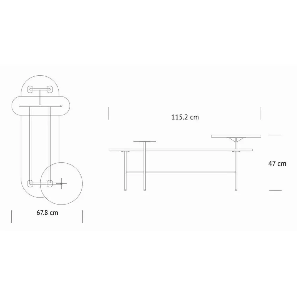 Beistelltische|Tische^&Tradition Palette JH7 Beistelltisch