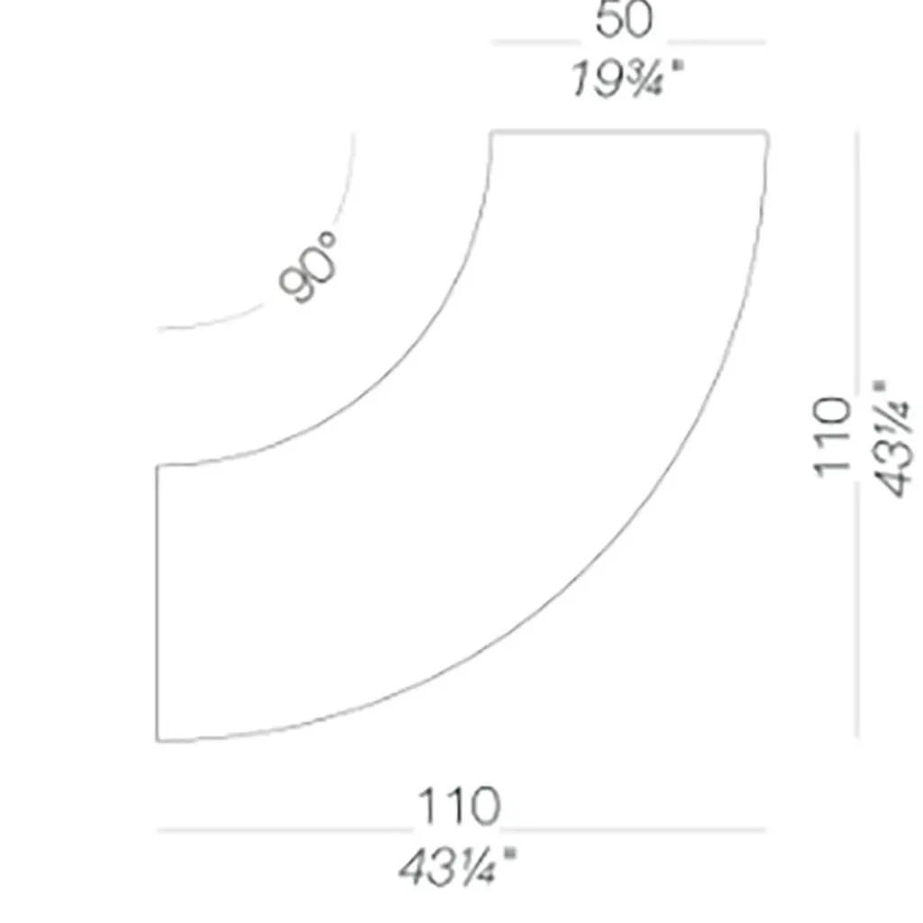 Bistrotische^Lapalma Panco Eckelement 106-108cm