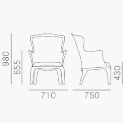 Pedrali Pasha 660 Sessel| Sessel
