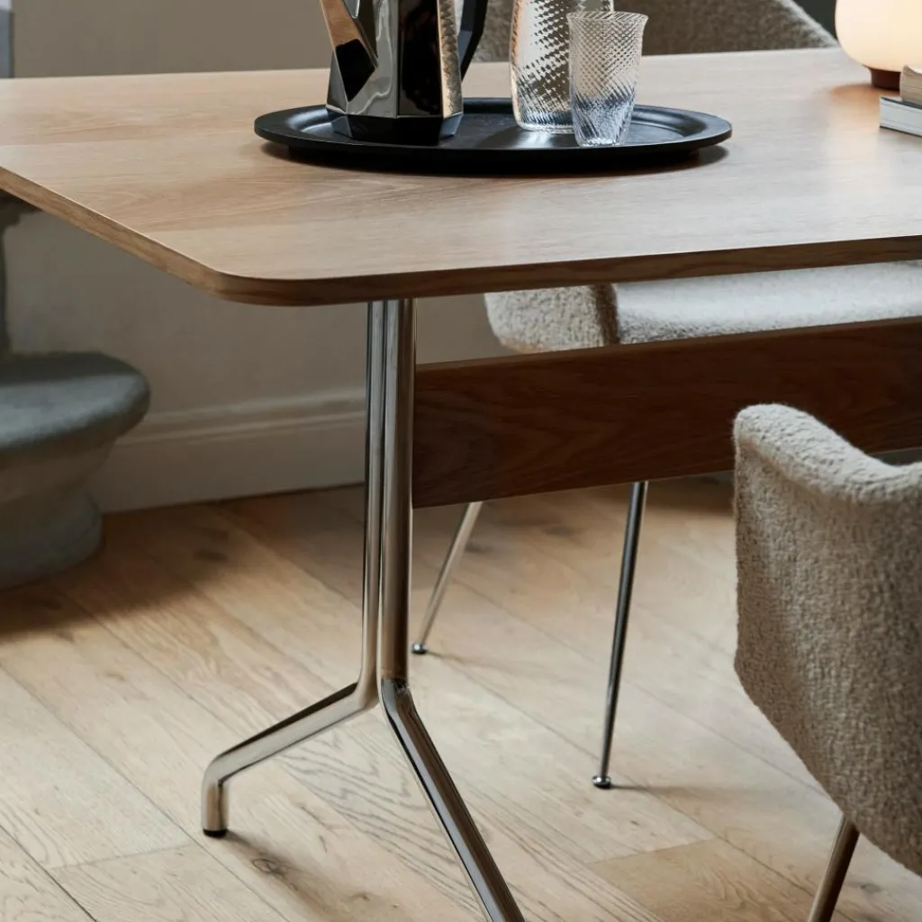 &Tradition Pavilion AV19 Esstisch 90x200cm Gestell chrom| Esstische