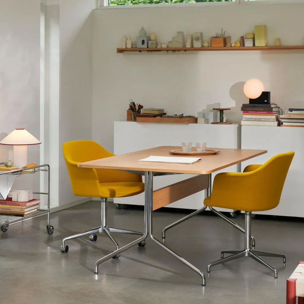 &Tradition Pavilion AV18 Schreibtisch 90x160cm Gestell chrom| Tische