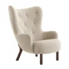 Sessel^&Tradition Petra VB3 Lounge Chair Gestell Walnuss