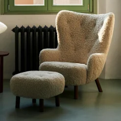 Sessel^&Tradition Petra VB3 Lounge Chair Gestell Walnuss