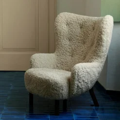 Sessel^&Tradition Petra VB3 Lounge Chair Gestell Walnuss