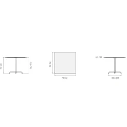 Gartentische^HOUE Pico Gartentisch Gestell 4-Stern 70x70cm
