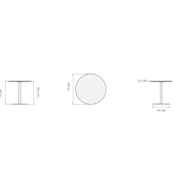 HOUE Pico Gartentisch Gestell Rund Ø 74cm| Gartentische