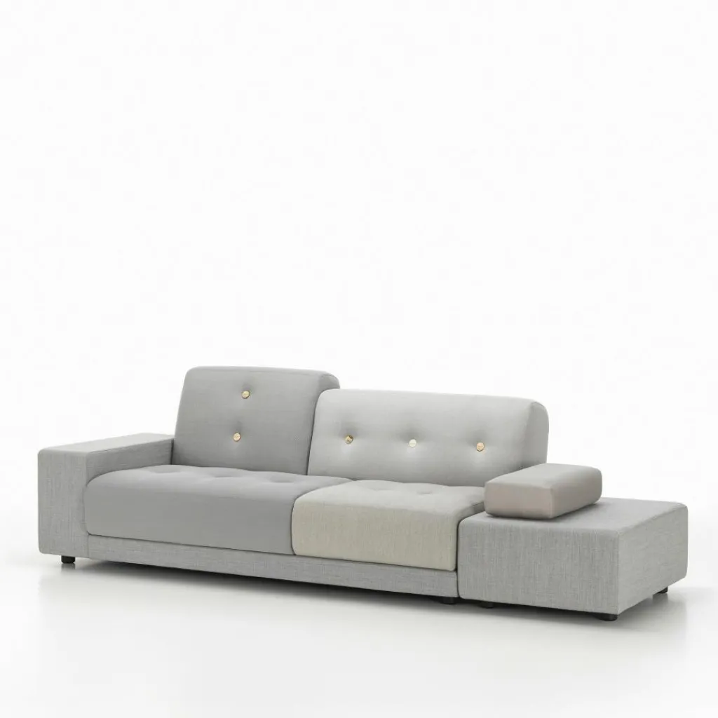 Sofas^Vitra Polder Sofa Armlehne links mit Ottoman