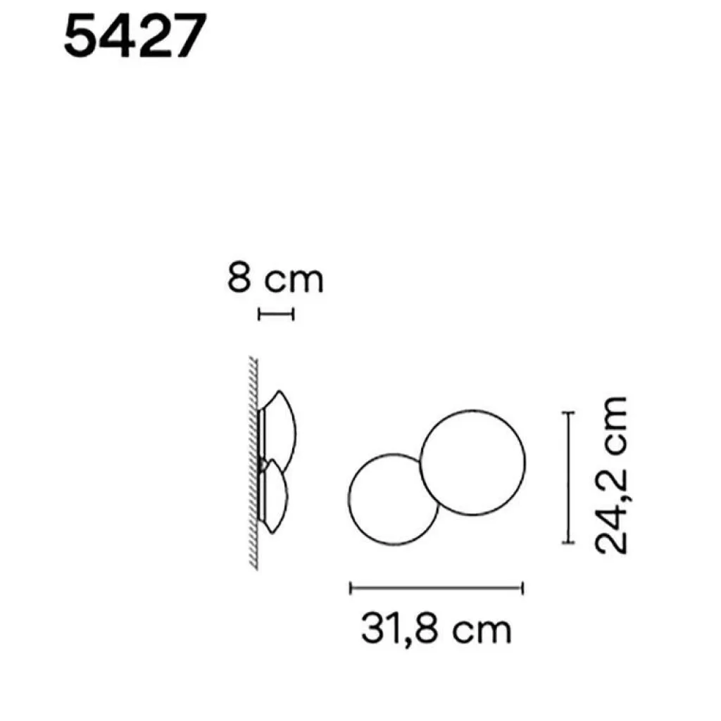 Wandleuchten^Vibia Puck 5427 LED Wandleuchte