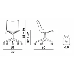 Kartell P/Wood Bürostuhl Buche| Bürostühle