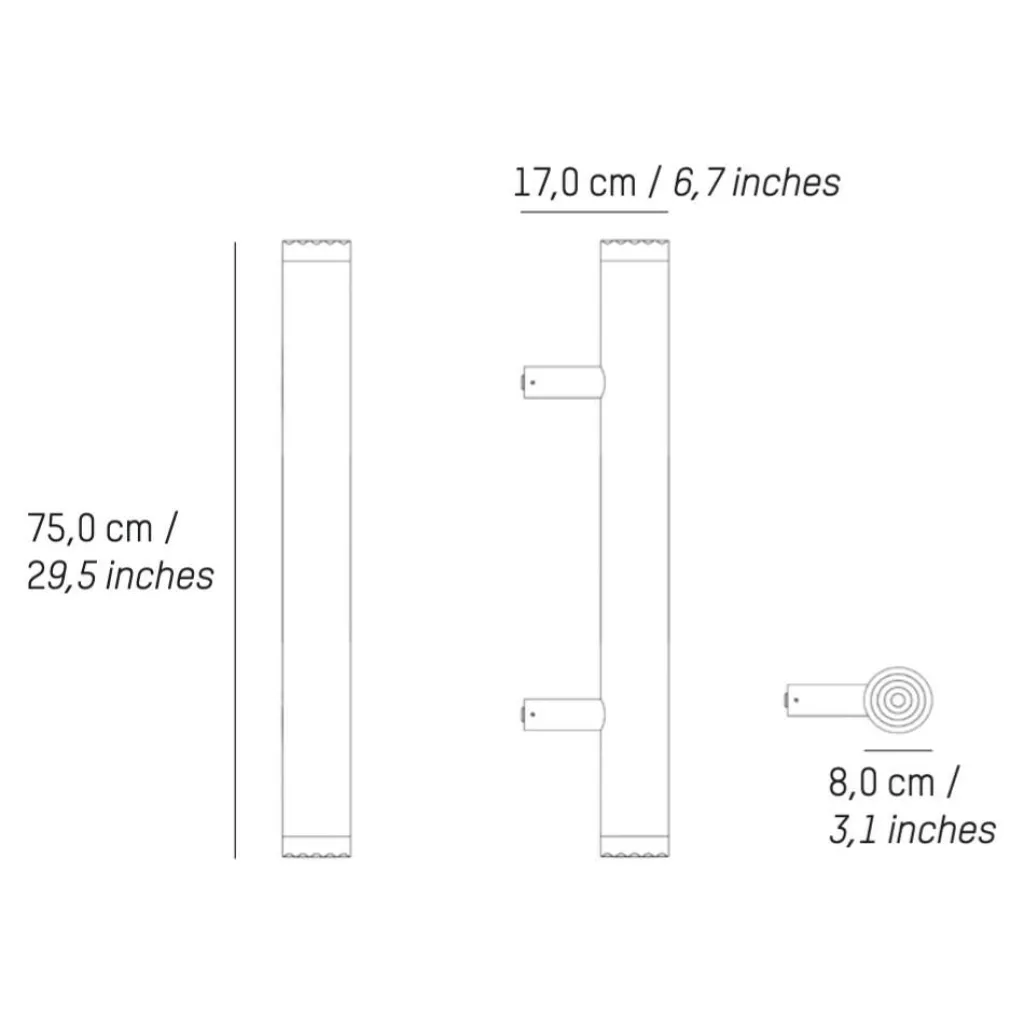 Petite Friture Pyl LED Wandleuchte/Deckenleuchte L| Wandleuchten