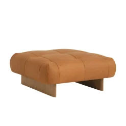 Hocker^HAY Quilton Lift Ottomane Leder Eiche